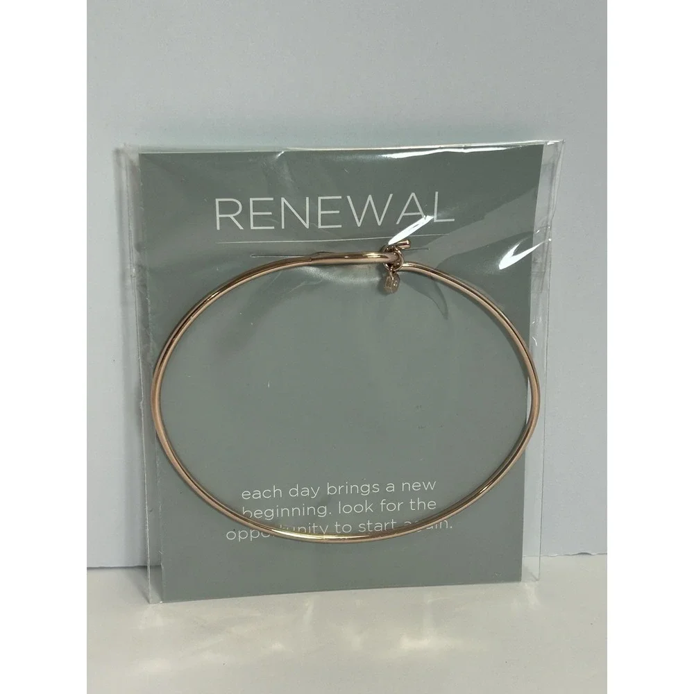 New in Package Origami Owl‎ Core Renewal Rose Gold Tear Drop Bangle Bracelet